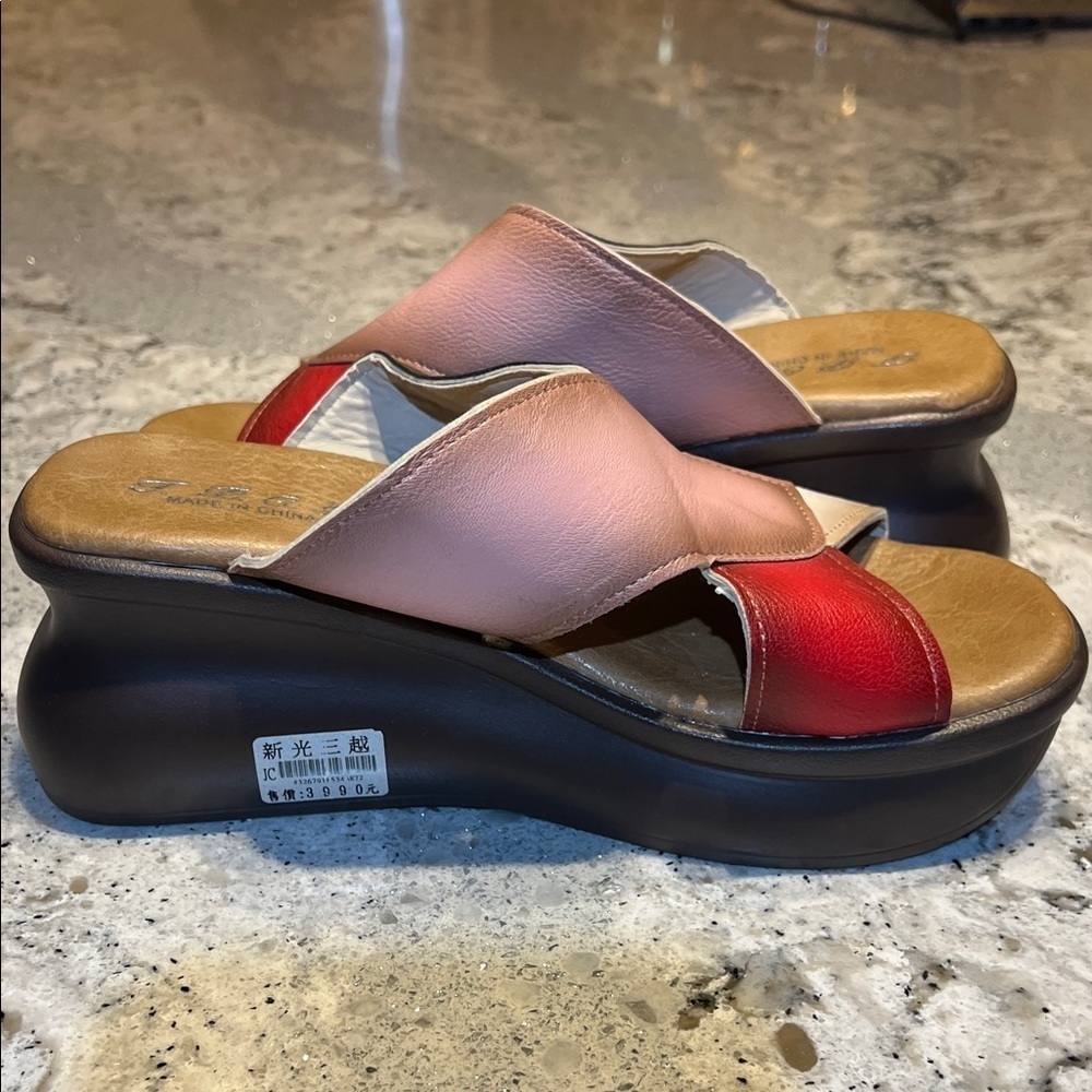 Colorful Women's Wedge Sandals Size 7.5 - Picture 6 of 12